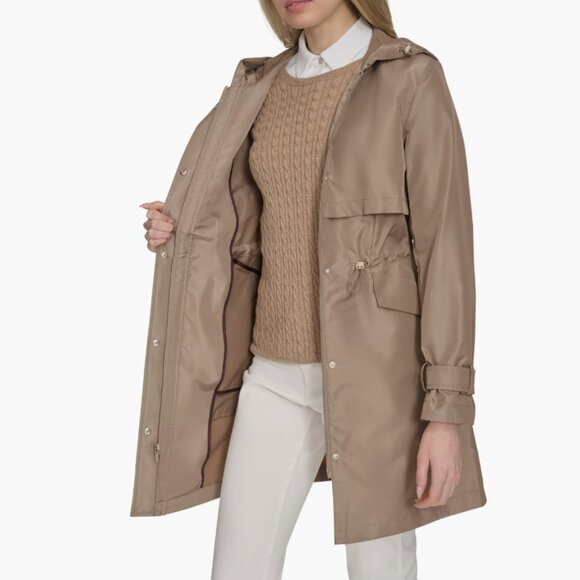 NEW COLE HAAN Rain Trench Coat in sage for women 825 7m3 - Picture 9 of 9